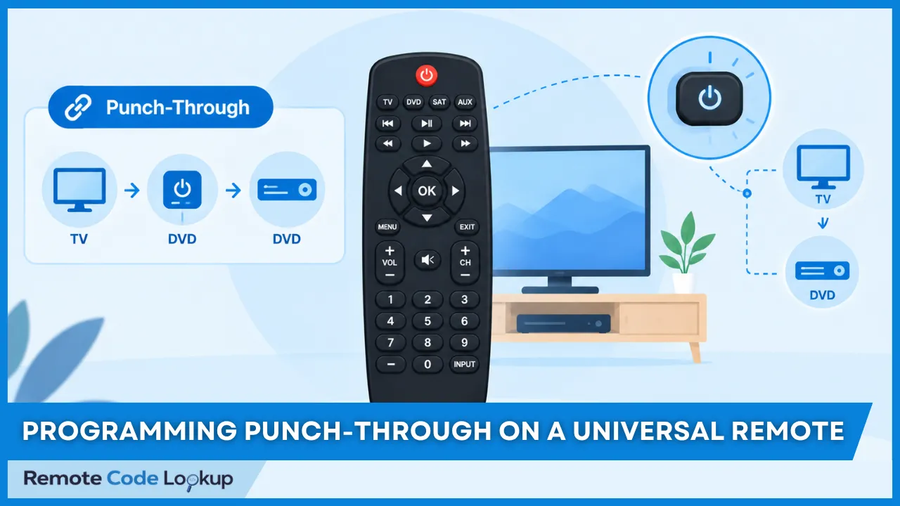 punch-through programming on a universal remote