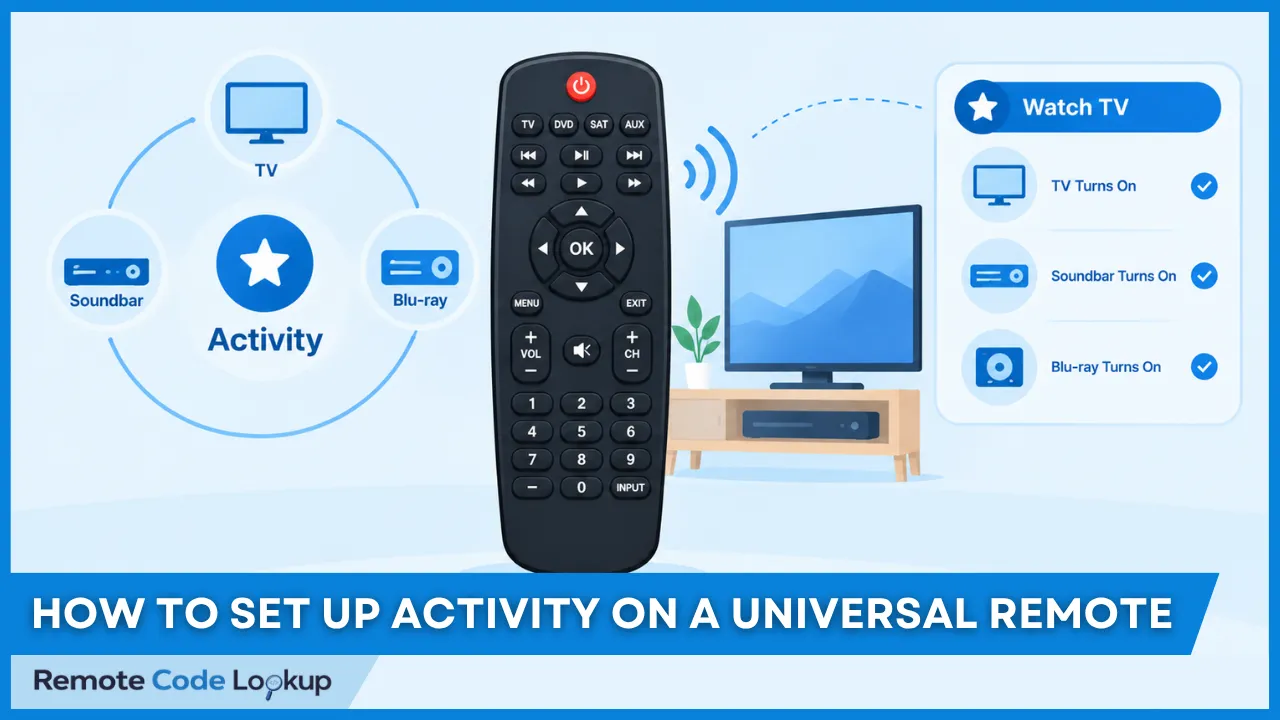set up an activity on universal remote